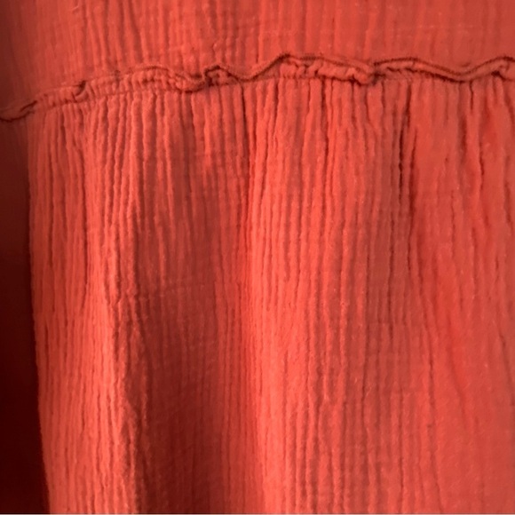 Drew Amber Tiered Cotton Gauze
Half Puff Button Sleeve Mini Sheath Dress SZ S - Picture 12 of 12